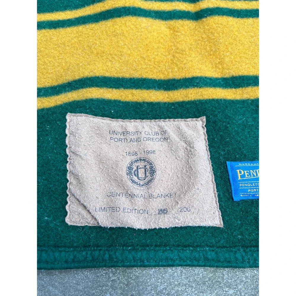 Pendleton University Club of‎ Portland Centennial Wool Blanket Numbered